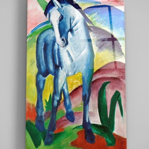 Blue Horse I Famous Painting By Franz Marc High Gloss Acrylic Glass Wall Art Ready To Hang