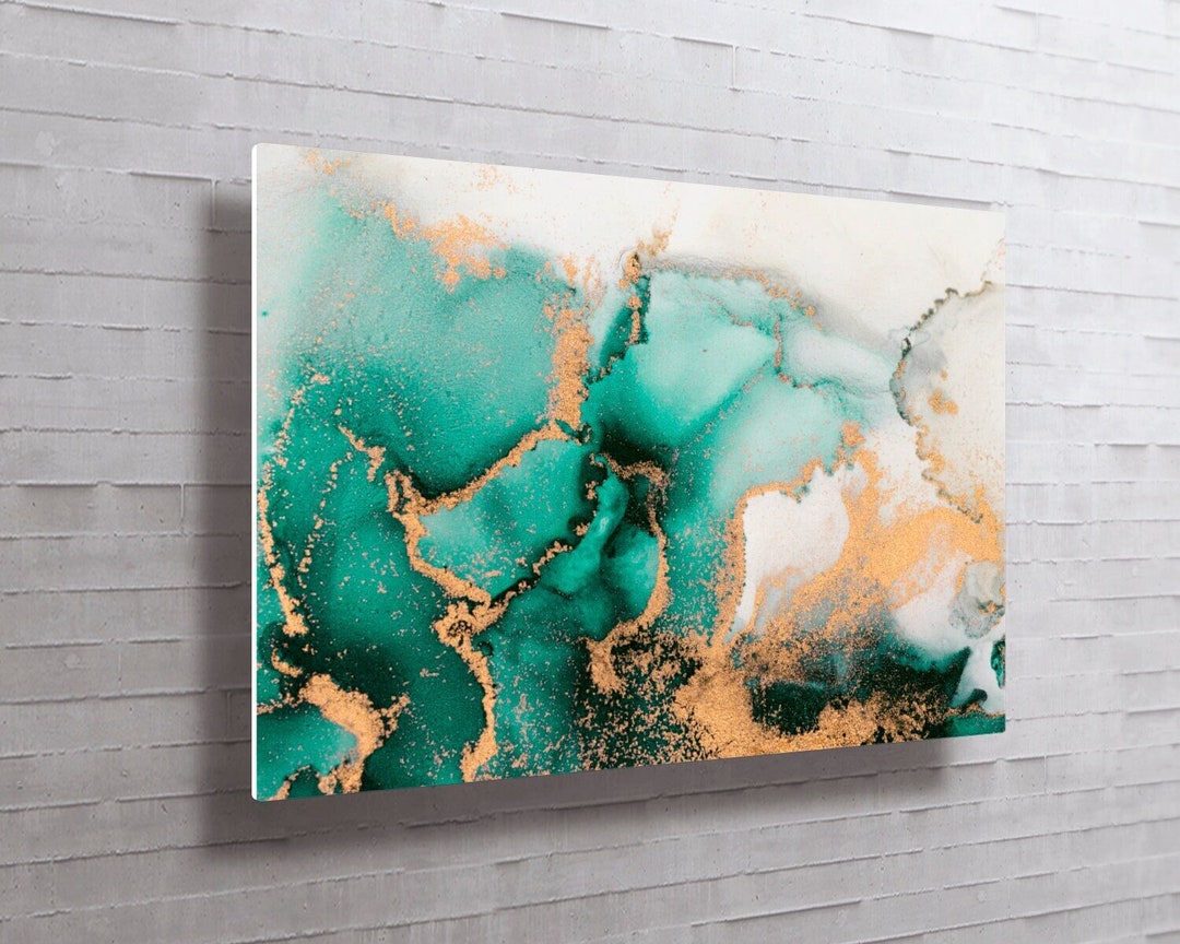 Marble Ink Abstract Art Aluminium Wall Art, Waterproof Metal, Home