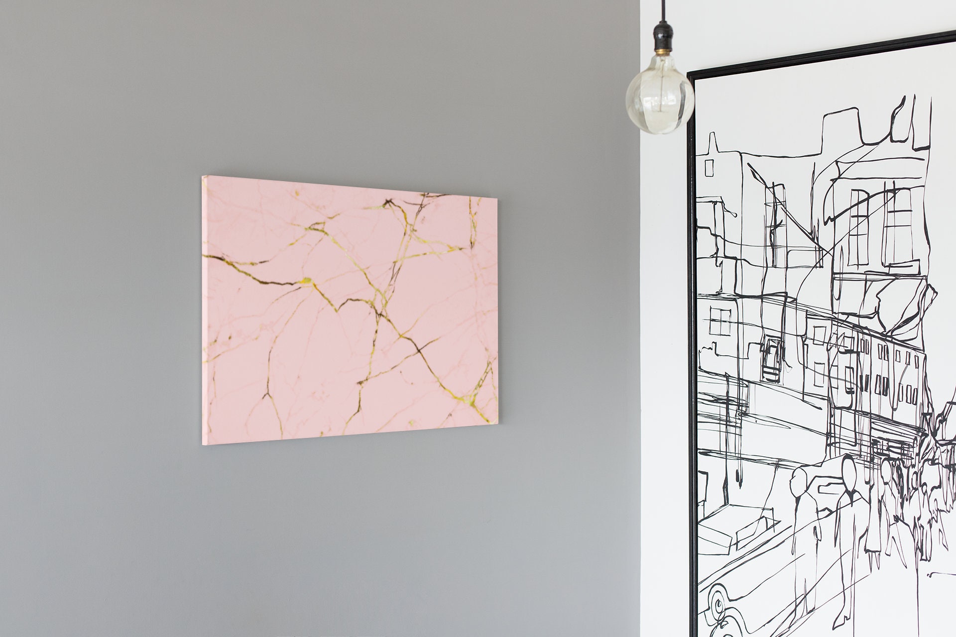 Pink and Gold Marble Texture Background Canvas Art Print - Etsy