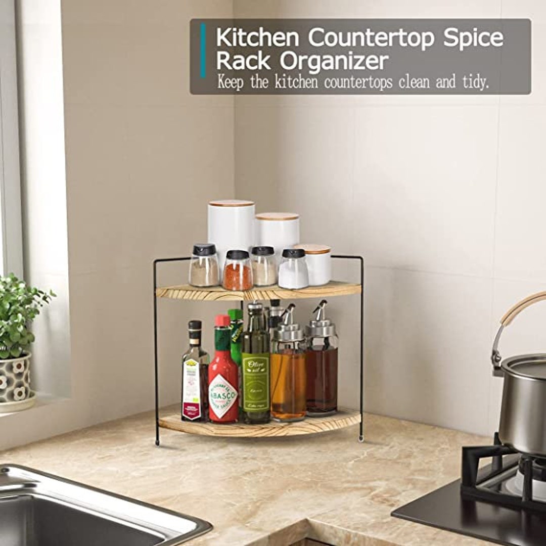 Corner Shelf 2tier Bathroom Counter Organizer Corner Shelves Etsy