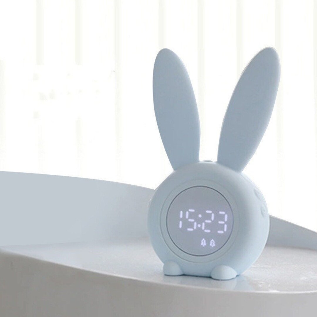 Cute Rabbit Alarm Clock With Funny Ears Desk Clock Table Etsy