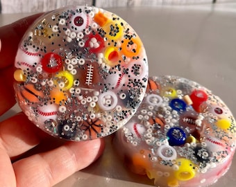 Sports Fan Beaded Fidget Toy: Silicone Picky Pad, Focus Aid