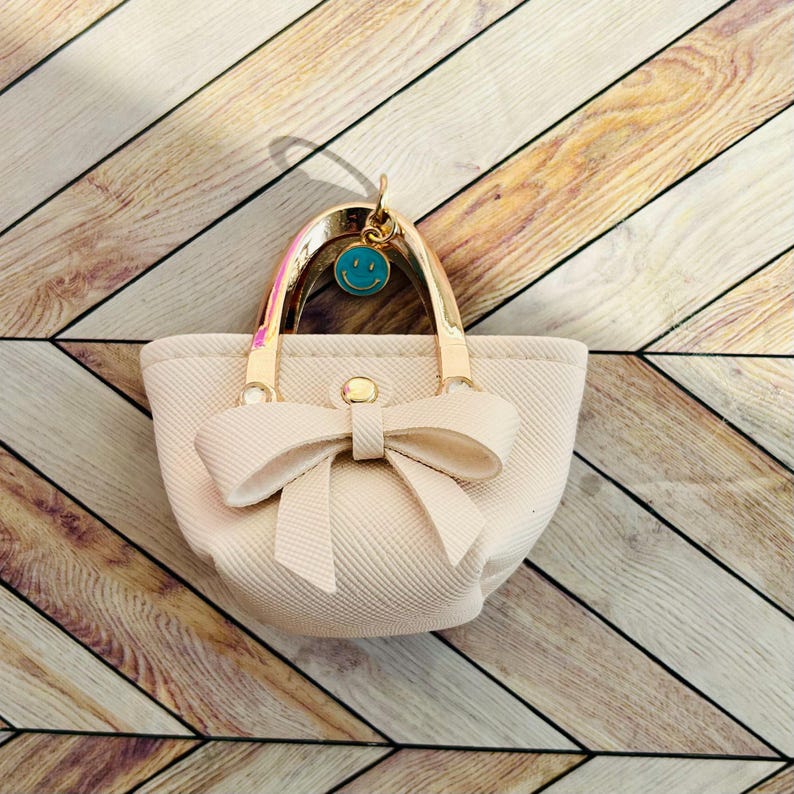 Fashion Doll Accessory Miniature Purse 1/6 Scale Designer Handbag Gold Happy Face Charm Accent Luxury Clutch Bag 12 Inch Barbie Doll Compatible Fashion Accessories Dollhouse Collectible Toy Premium Quality Gold Handle Velcro Closure