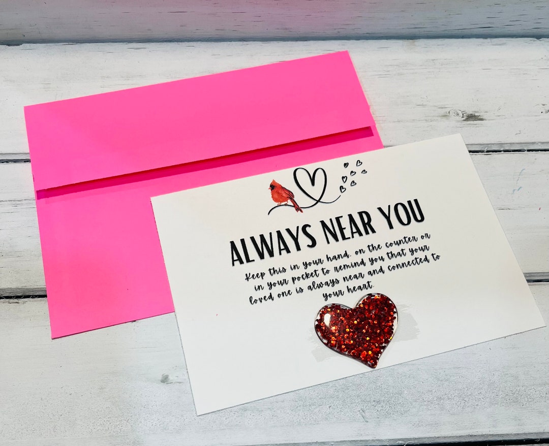 Pocket Hug Always Near You Resin Heart Gift for Mom Daughter Grief Gift