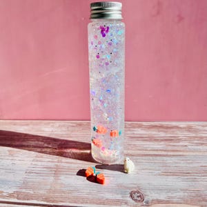 Easter Bunny Calm Down Bottle Sensory Glitter Jar Sparkly Anxiety Relief Desk Toy ADHD Adult Kids Easter Gift Glitter Sensory Bottle Carrots