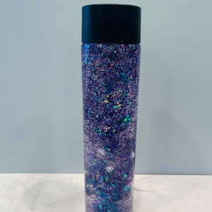 Sensory Bottle Mermaid Calm Down Corner Calming Jar Purple Sensory Glitter Mermaid Bottle Gift for Girl Sensory ADHD Toy Glitter Jar Purple
