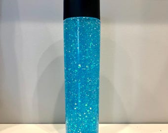 Bottiglia sensoriale con glitter turchese: giocattolo antistress per calmarsi