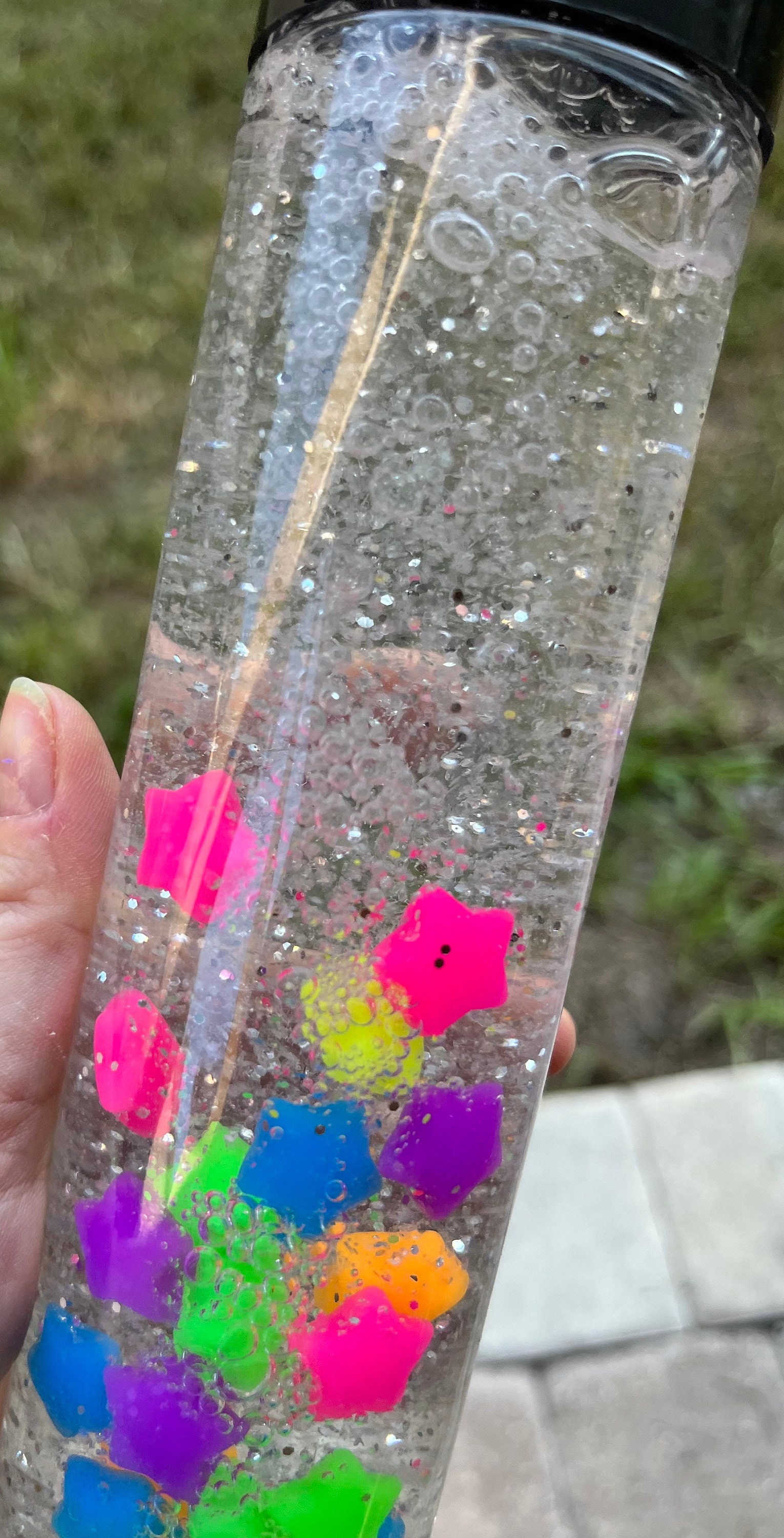 Neon Star Calm Bottle Sensory Play Toy Glitter Bottle Stress Relief