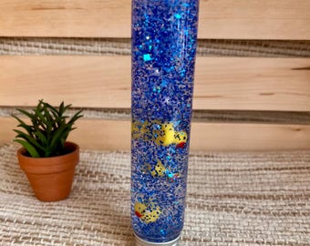 Garrafa Sensorial Pato Azul para Acalmar
