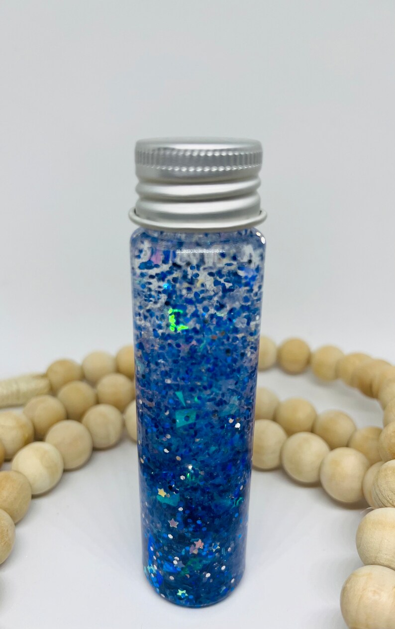 Blue Star Calm Down Bottle Calming Jar Star Glitter Bottle Stress