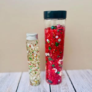 Barattolo di Natale personalizzato I Spy, regalo per bambini, regalo di Natale per ragazzi, regalo di Natale per bambini, gioco sensoriale I Spy, Babbo Natale