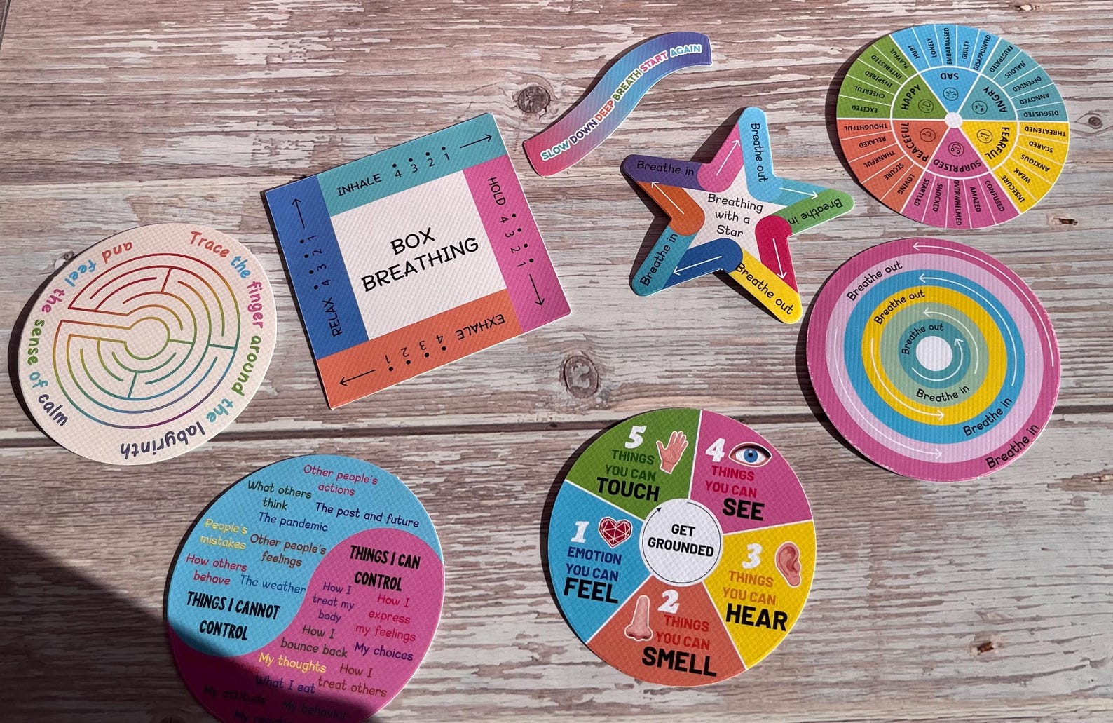 Mindfullness Sticker Mindfulness Sticker Bundle: Grounding Tools, Meditation Aid Journal ...