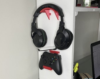 3D Printed Gaming Headset and Controller Wall Mount | Organize and Display Your Gaming Gear