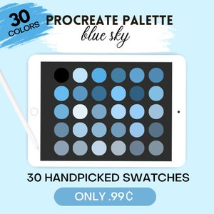 Blue sky procreate color palette