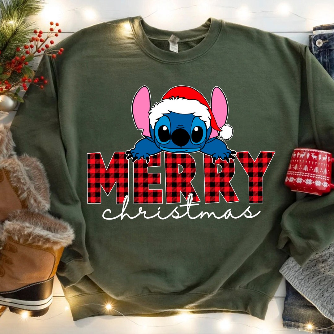 Disney Stitch Christmas Sweatshirt Lilo and Stitch Shirt Etsy