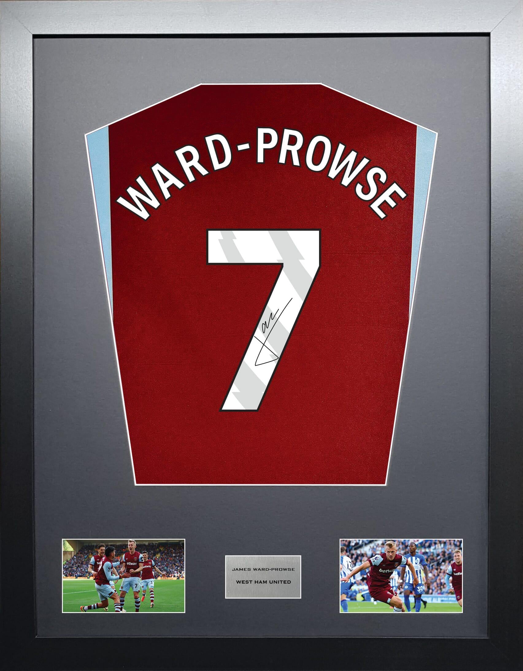 James Ward-prowse West Ham Signed Shirt Display 2024 Season