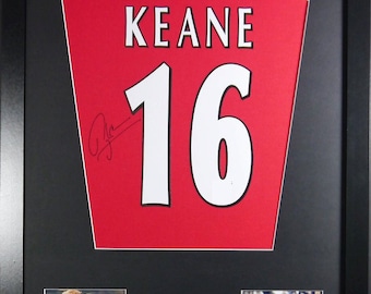 Cadre de chemise signé Roy Keane Manchester United Machine