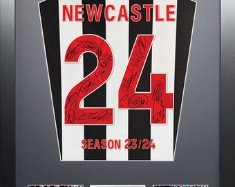 Newcastle United 2024 Sezon Team Machine podpisana rama koszulki