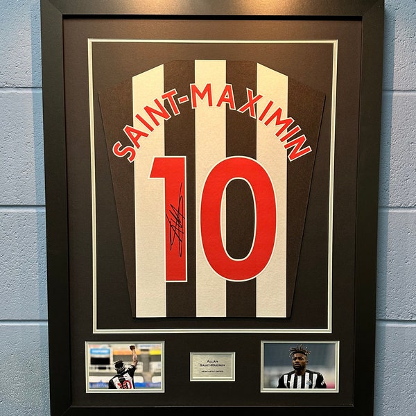 Readymade Shirt Framing Kit. Black and Silver with free personalised plaque.