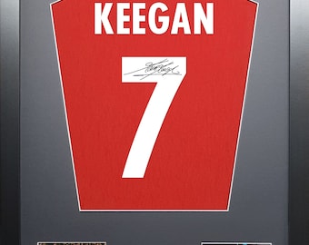 Kevin Keegan Liverpool Machine podpisana koszulka Frame