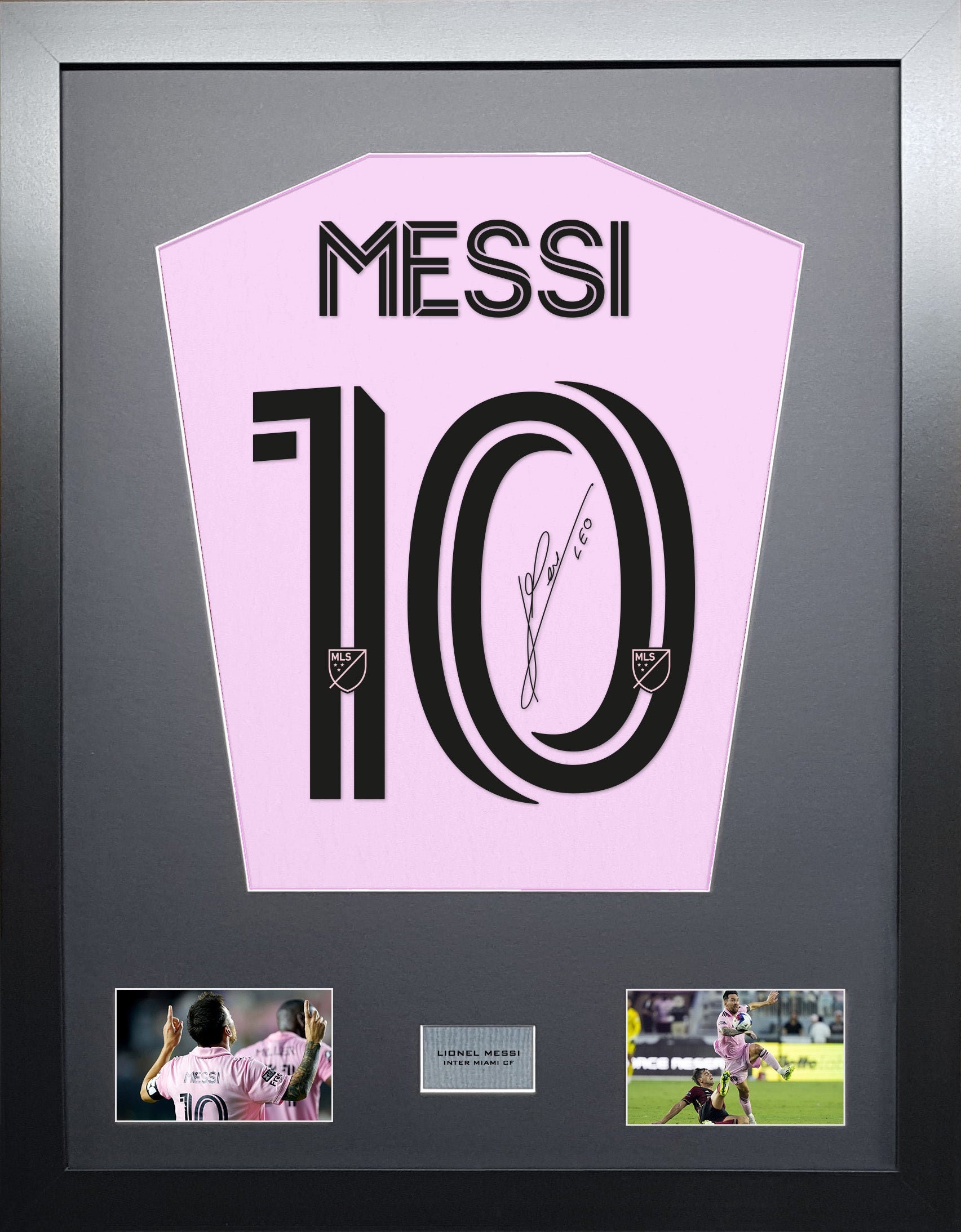 Telaio della maglia autografato da Messi Inter Miami Machine