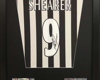 Alan Shearer Newcastle United Machine signed Shirt Frame