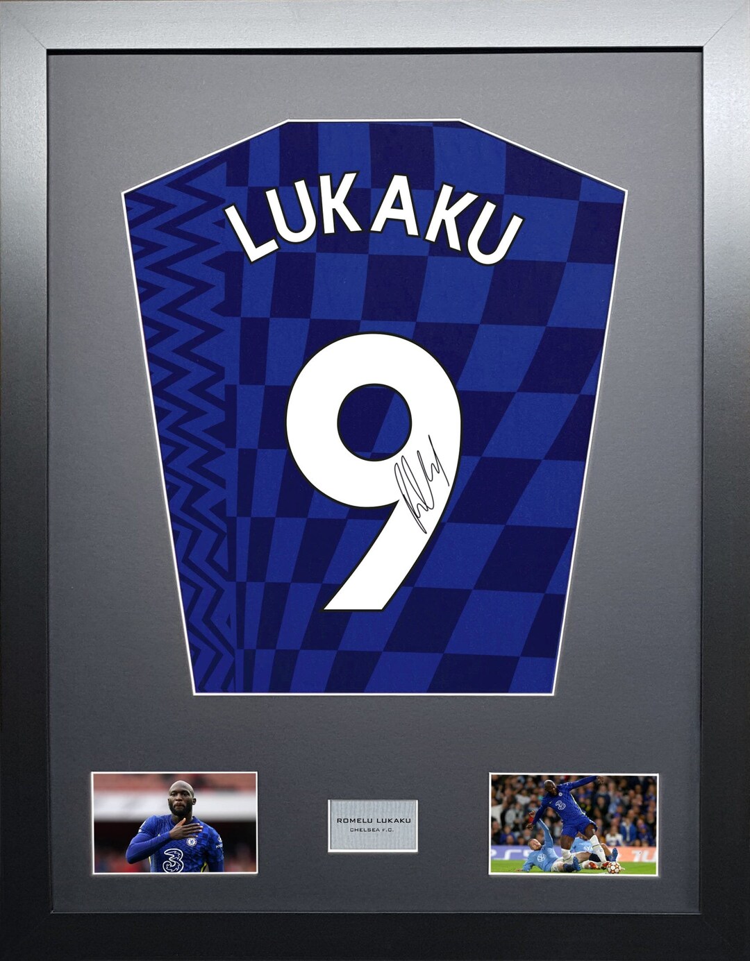 Maillot SSC Napoli Domicile 2024/2025 – Romelu Lukaku #11, Porté Et Signé, Taille XXL