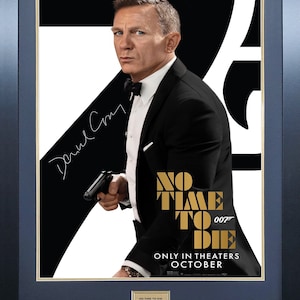 No Time To Die Daniel Craig Signed Movie Poster