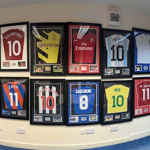 Junior DIY Football Shirt Framing Kit. Red and White With Free ...