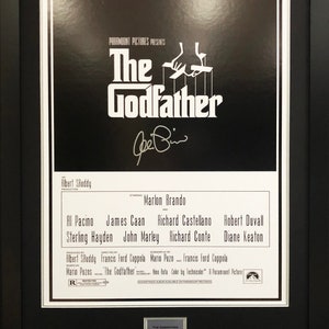 Ojciec Chrzestny Al Pacino Podpisany Plakat Filmowy