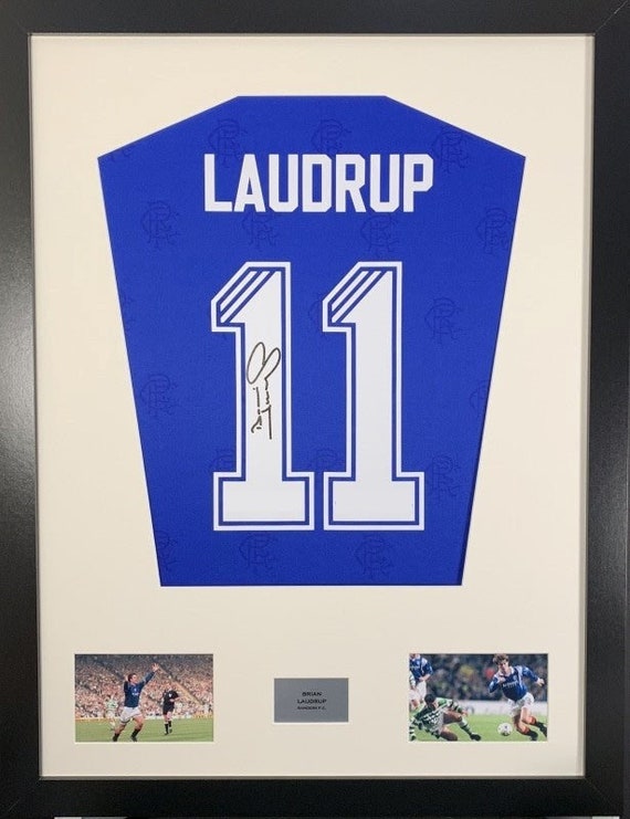 Signed Shirt Laudrup Rangers Shirt Brian Laudrup Rangers Machine