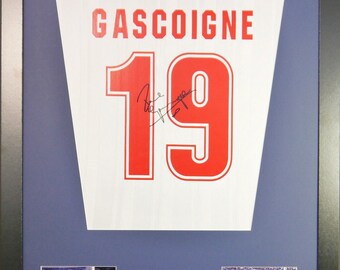 Shirtframe Paul Gascoigne England Machinegesigneerd