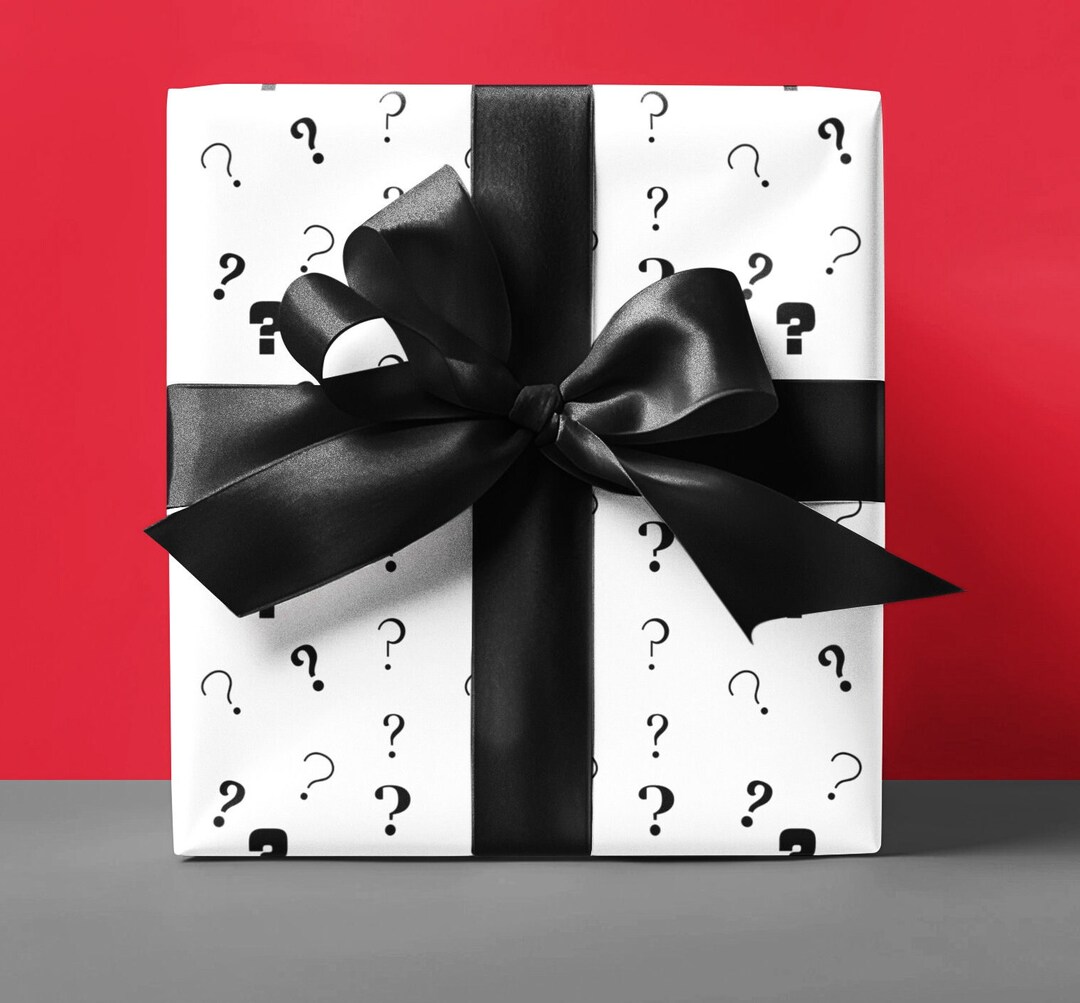 Question Mark Wrapping Paper Surprise Wrapping Paper Question Mark Gift Wrap Etsy