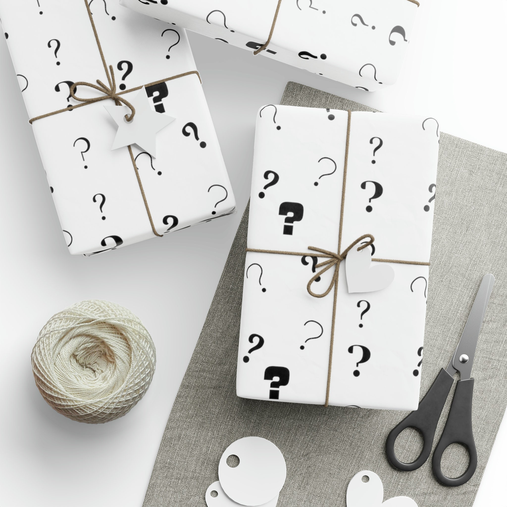 Question Mark Wrapping Paper Surprise Wrapping Paper Question Mark Gift Wrap Etsy