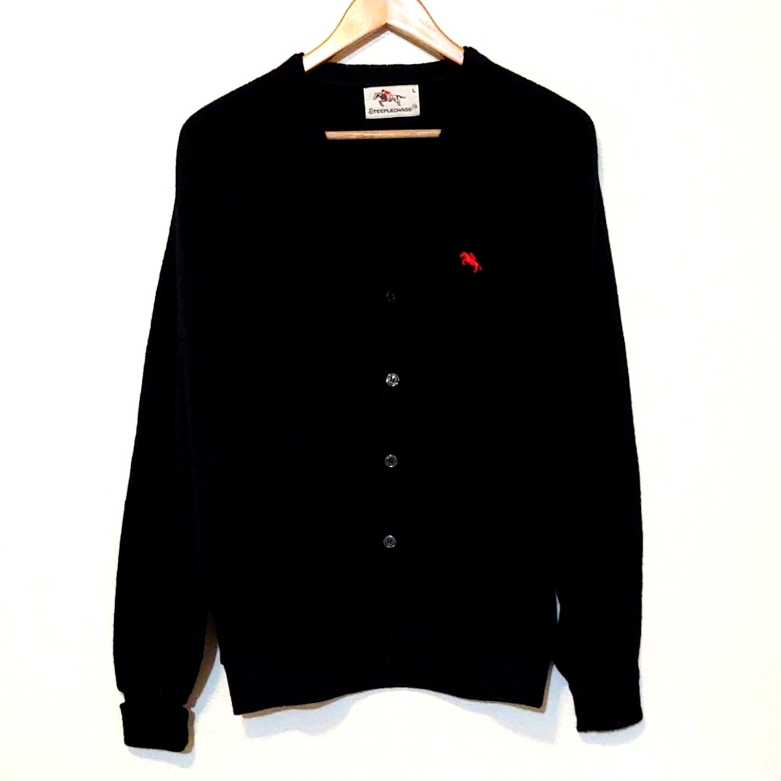 Steeplechase black vintage cardigan
