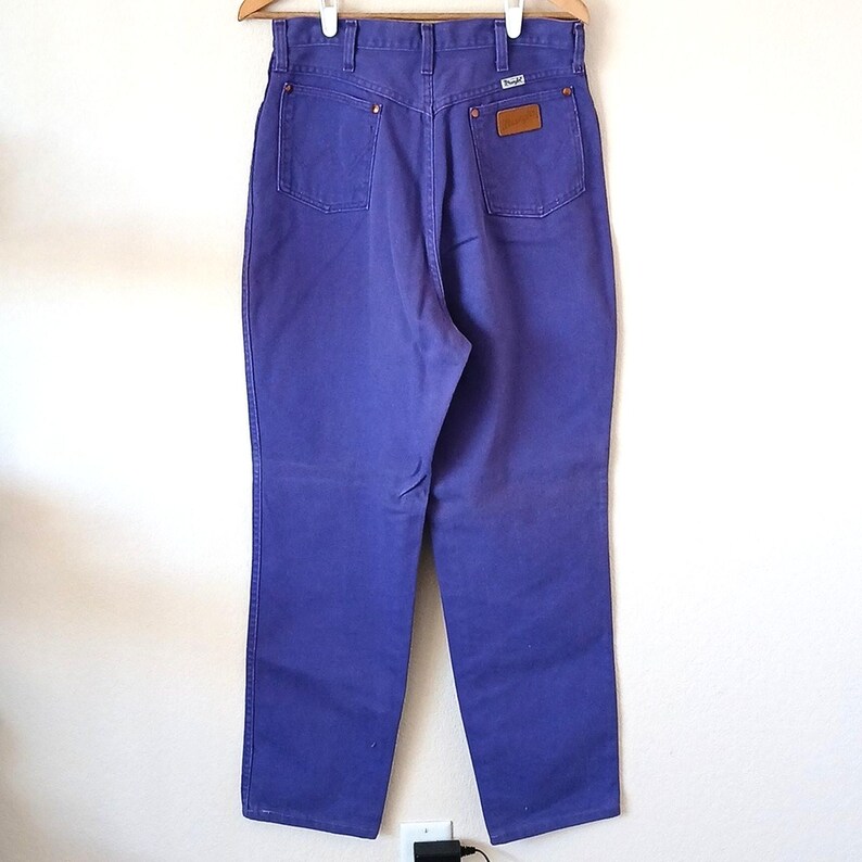 Vintage Purple Wrangler Jeans 90s vintage size 15/16 High Waisted Pleated image 2