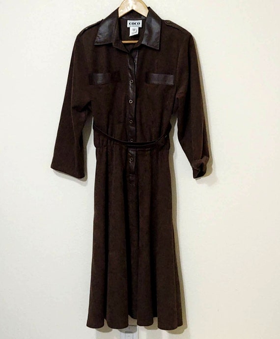 Vintage coco of California brown career dress