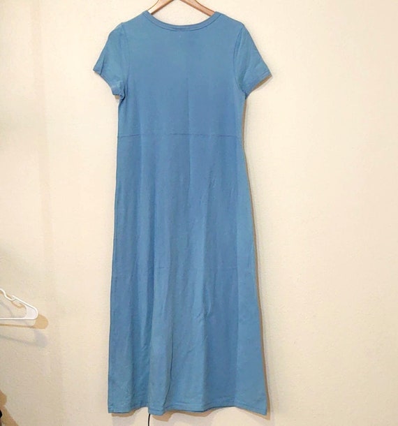 Laura Ashley vintage powder blue t shirt dress 90s - image 2