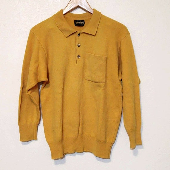 Vintage Johnstons of Elgin gold polo sweater