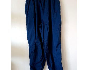 Vintage Nike Blue Windbreaker Swish Pants Fully Lined 90s