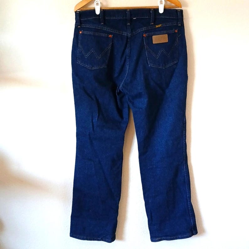 Vintage Wrangler Classic Cowboy Jeans Leather Patch 36x30 image 1