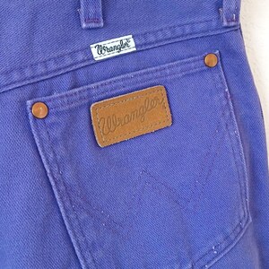 Vintage Purple Wrangler Jeans 90s vintage size 15/16 High Waisted Pleated image 3