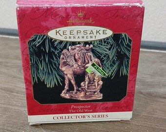 Vintage 90s Hallmark Keepsake Ornament Prospector The Old West