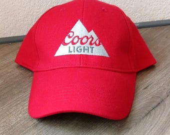 Vintage Coors Light Red Snapback Baseball Cap Hat