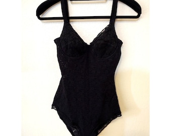 Christian Dior authentic made in France monogram shapewear bodysuit in black