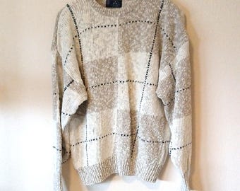 Vintage Kenneth Gordon Linen Cotton Blend Heavy Sweater