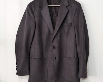 WFF by Farah designer series charcoal sport coat suede blazer
