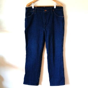 Vintage Wrangler Classic Cowboy Jeans Leather Patch 36x30 image 2