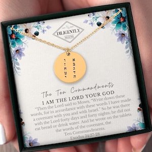 Die Zehn Gebote israelischer Schmuck 10 Gebote Christian Halskette Israel Schmuck Jüdische Geschenke Jewellery Schmuck Jüdischen Schmuck Messianic