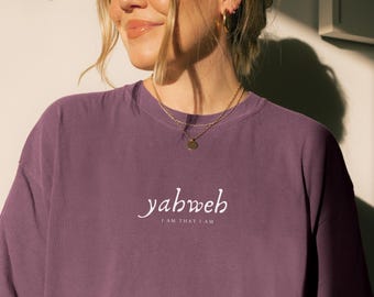 Yahweh christelijke shirts JHWH, ik ben die ik ben Jezus shirts Hebreeuws shirt joodse tshirt christelijke merchandise Hebreeuwse namen van God namen van Jezus